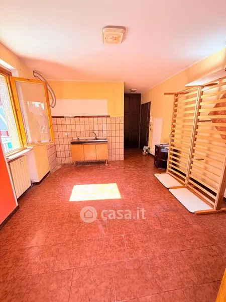 Living Room - Studio with South-Facing Terrace in Saint-Vincent
