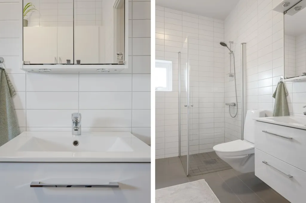 Bathrooms - Luxury Flat with Ballingslöv Kitchen in Green Setting