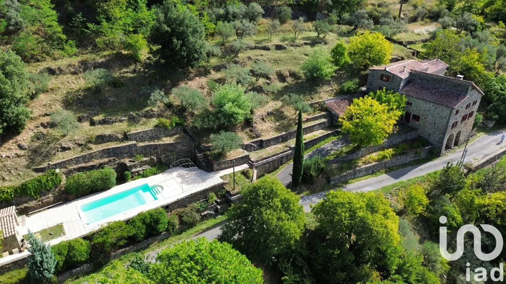 Vista aerea - Charming Stone Mas with Pool near Les Vans