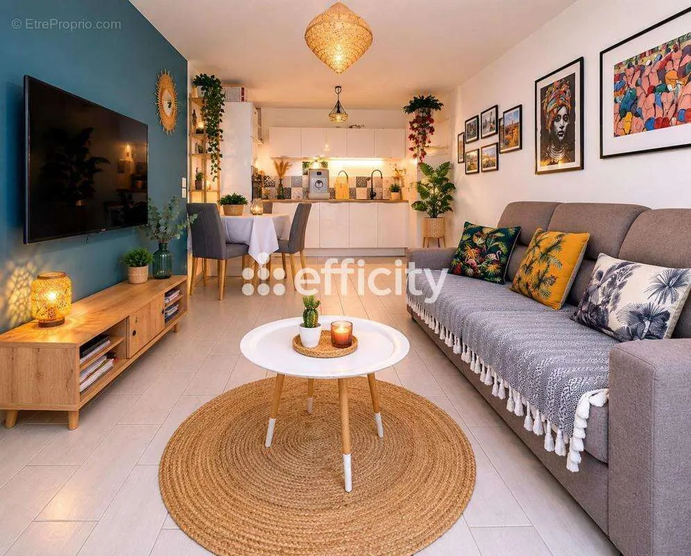 Living Room - Modern Flat with Balcony in Epinay-sur-Seine