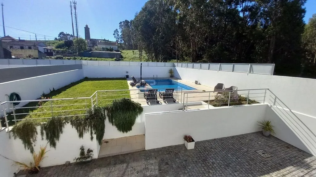 Aerial - Contemporary House with Pool in Viana do Castelo