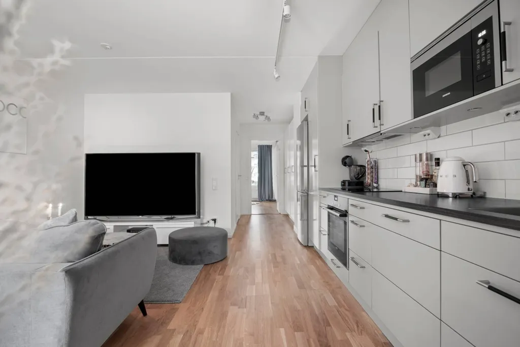 Séjour - Modern Flat with Balcony in Järfälla