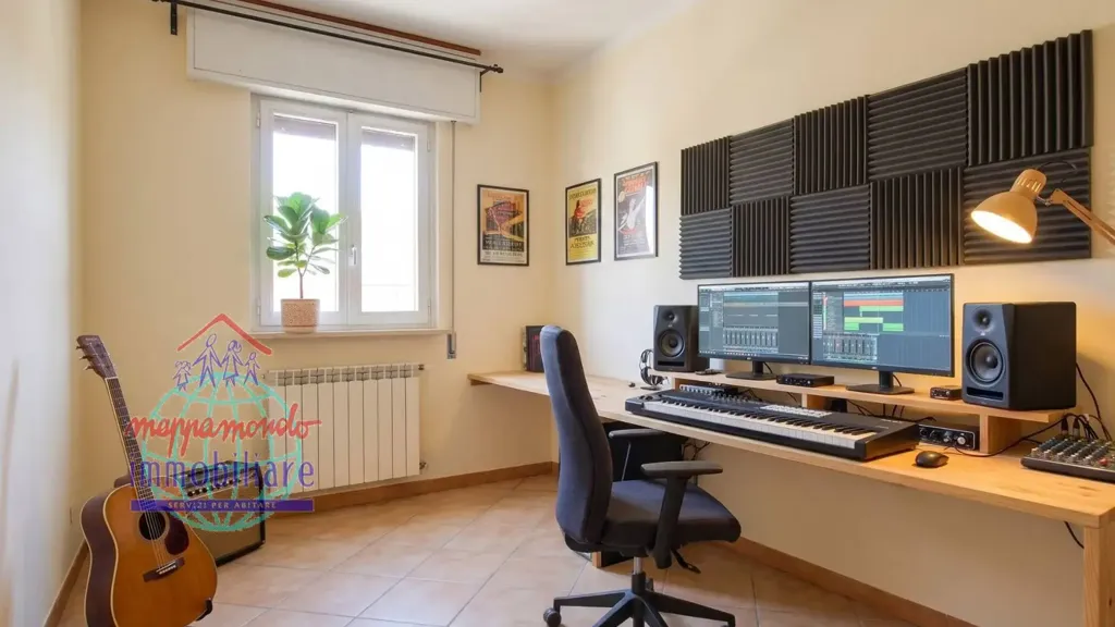 Office - Villa with Private Garden in Cento