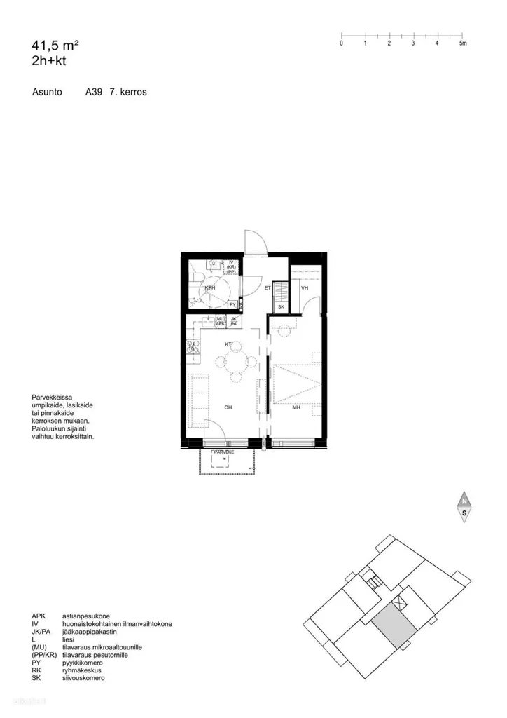 Appartement 2 pièces à FI
