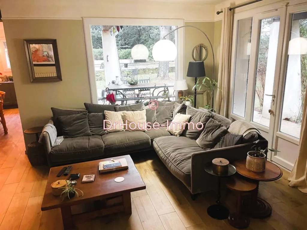 Living Room - House with Pool and Garden in Générac