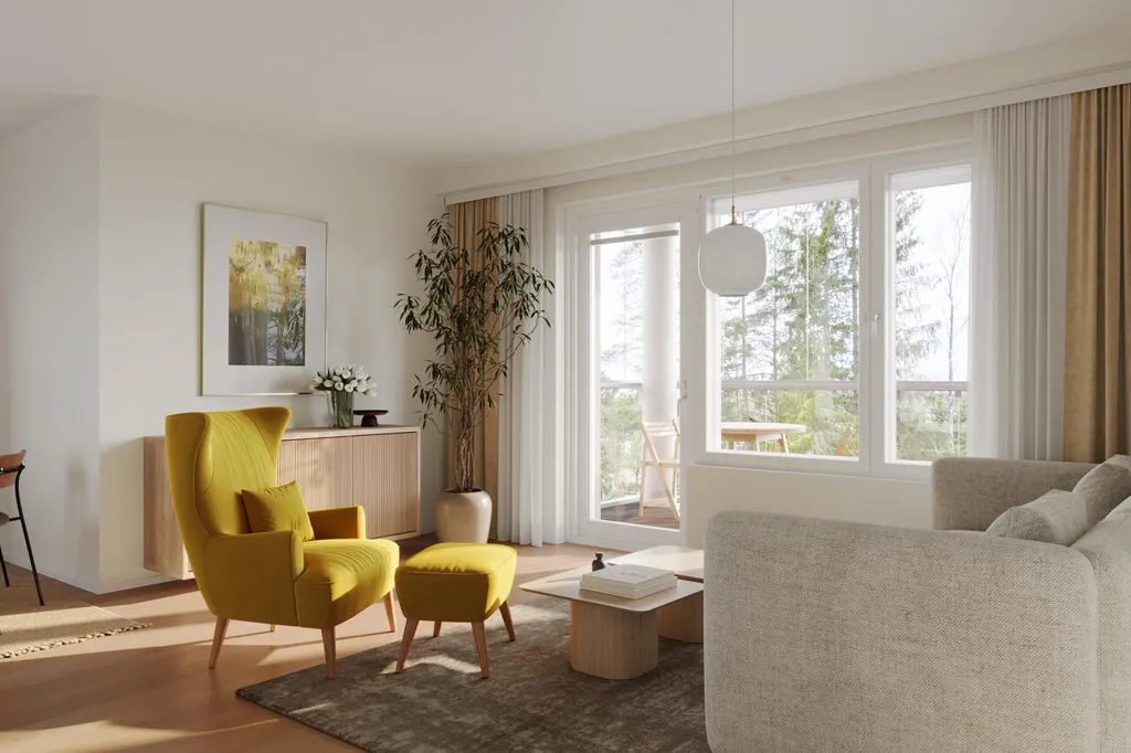 Séjour - Accessible Senior Housing with Balcony in Eura Centre
