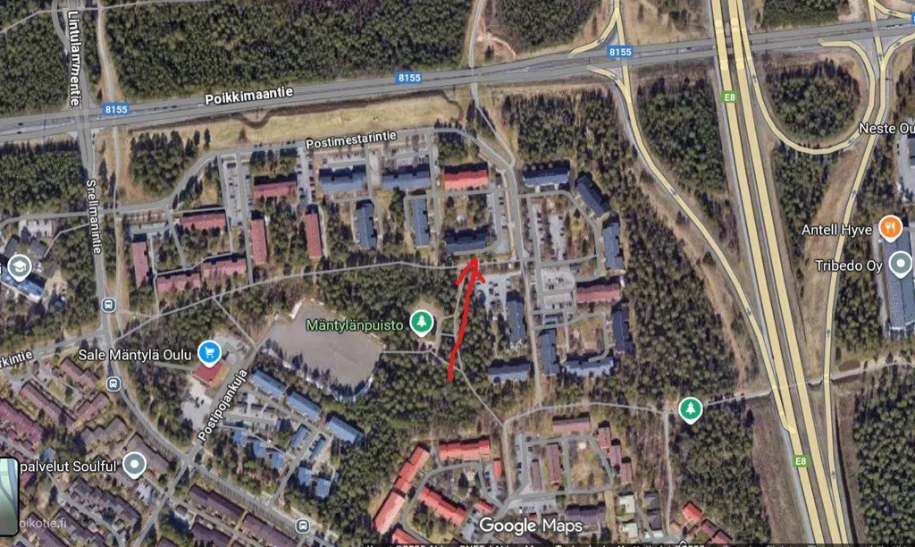 Three-Room Flat with South-Facing Terrace in Oulu