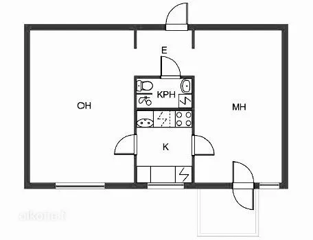 Plan - Apartment with District Heating in Helsinki Old Town