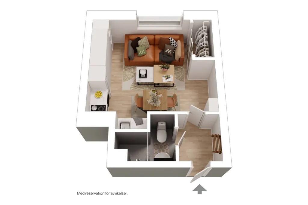 Plan - 1st Floor Apartment with Balcony in Uppsala