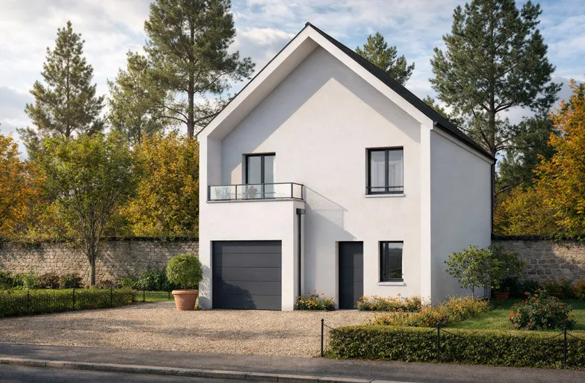 New 4-Bedroom House with Garage in Écharcon