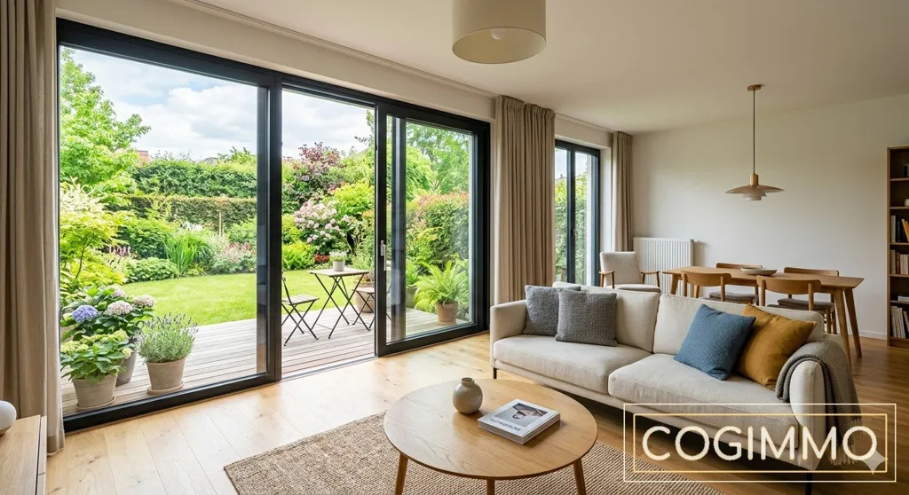 Living Room - New Flat with Private Terrace in Chatou