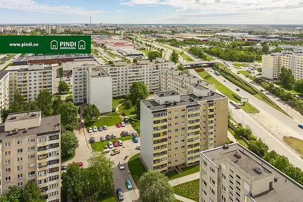 Vue aérienne - 3-Bedroom Flat with Central Heating in Lasnamäe, Tallinn