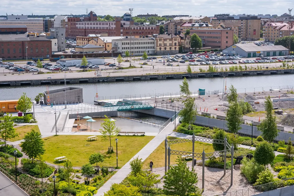 Vista aerea - Apartment with Garden Access in Linköping