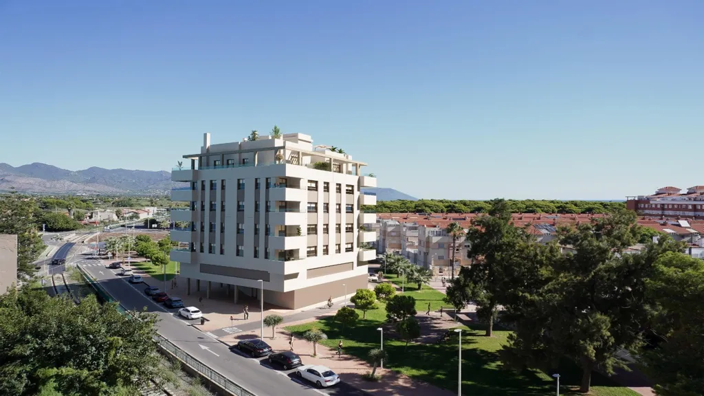 Vue aérienne - Modern Flat with 360° Terraces in Grau de Castelló