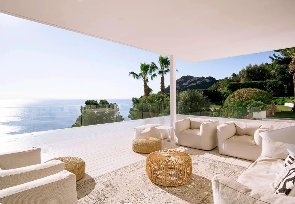 Terrasse - Renovated Villa with Sea View in Es Cubells, Ibiza