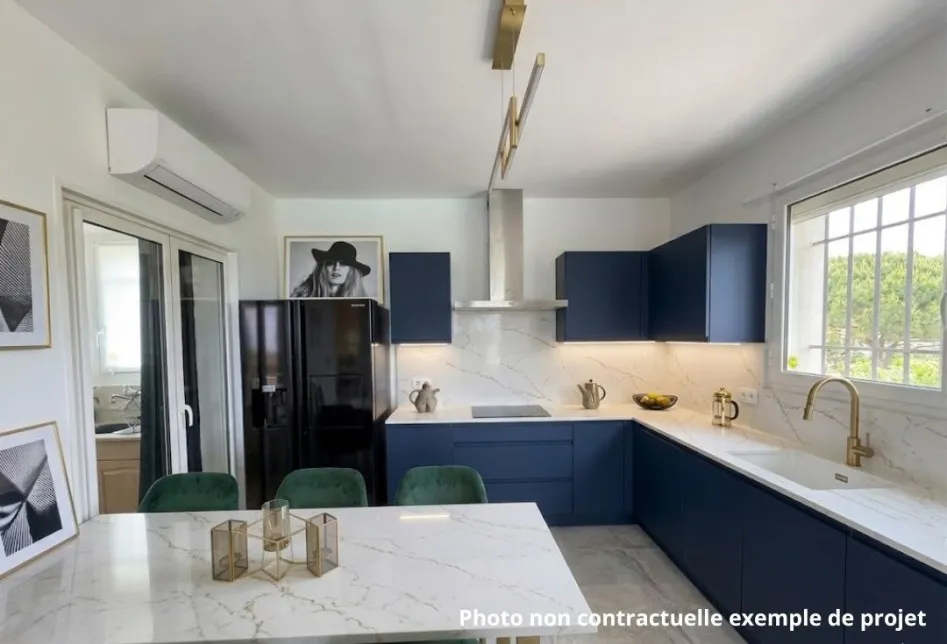 Cuisine - Villa Contemporaine avec Piscine Vue Mer