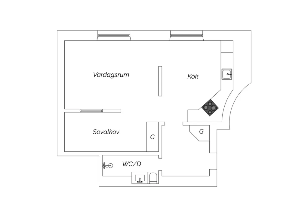 Plan - 20-Talsetta with High Ceilings in Röda Bergen