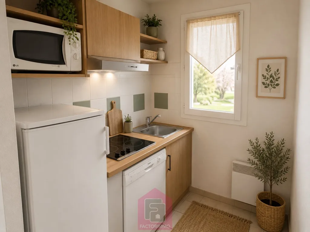 Köök - Garden-Level Apartment with Pool in Prayssac