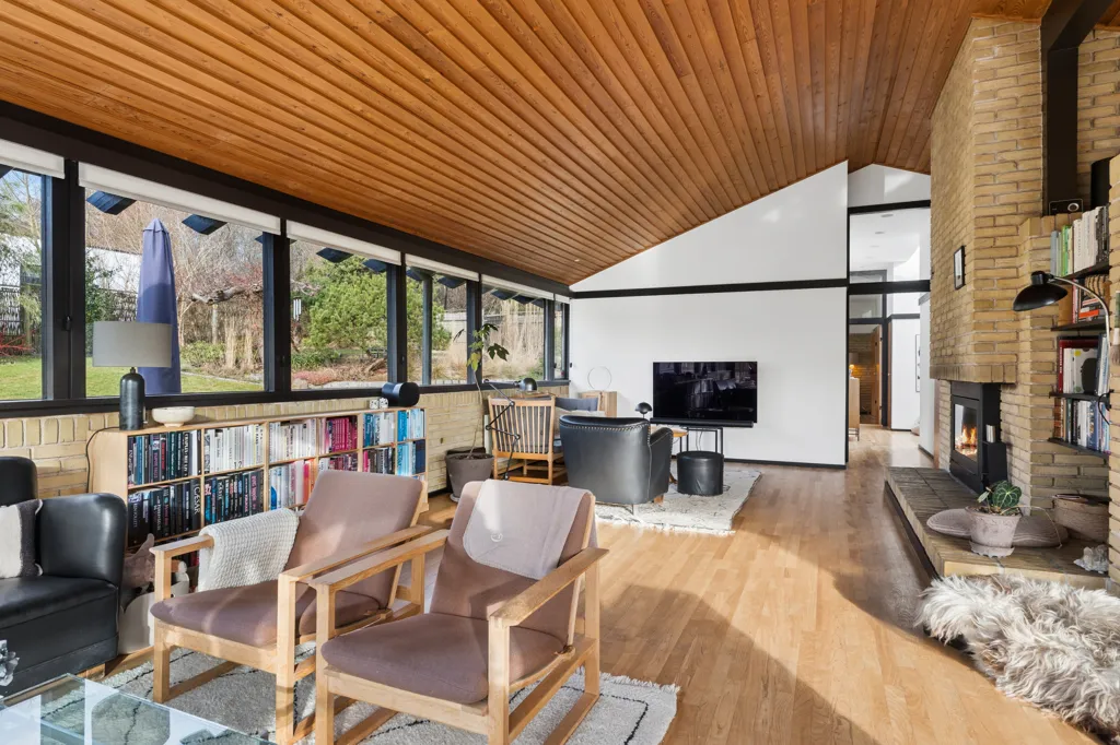 Living Room - Architectural Villa with Unique View in Gl. Holte