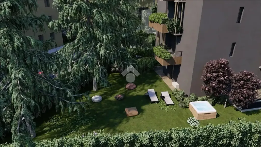Luftaufnahme - Trilocale with Private Garden in Brescia