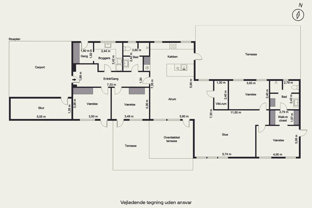 Plan - Modern Villa with Large Garden in Aabybro