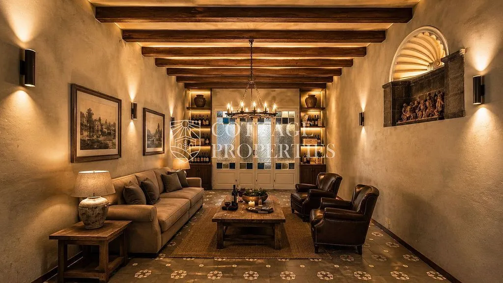 Living Room - Traditional Masía in Bellcaire d'Empordà