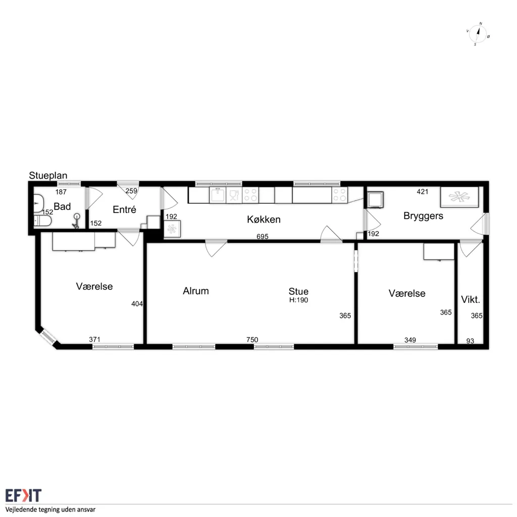 Plan - Historic Villa with Garden in Jerslev J