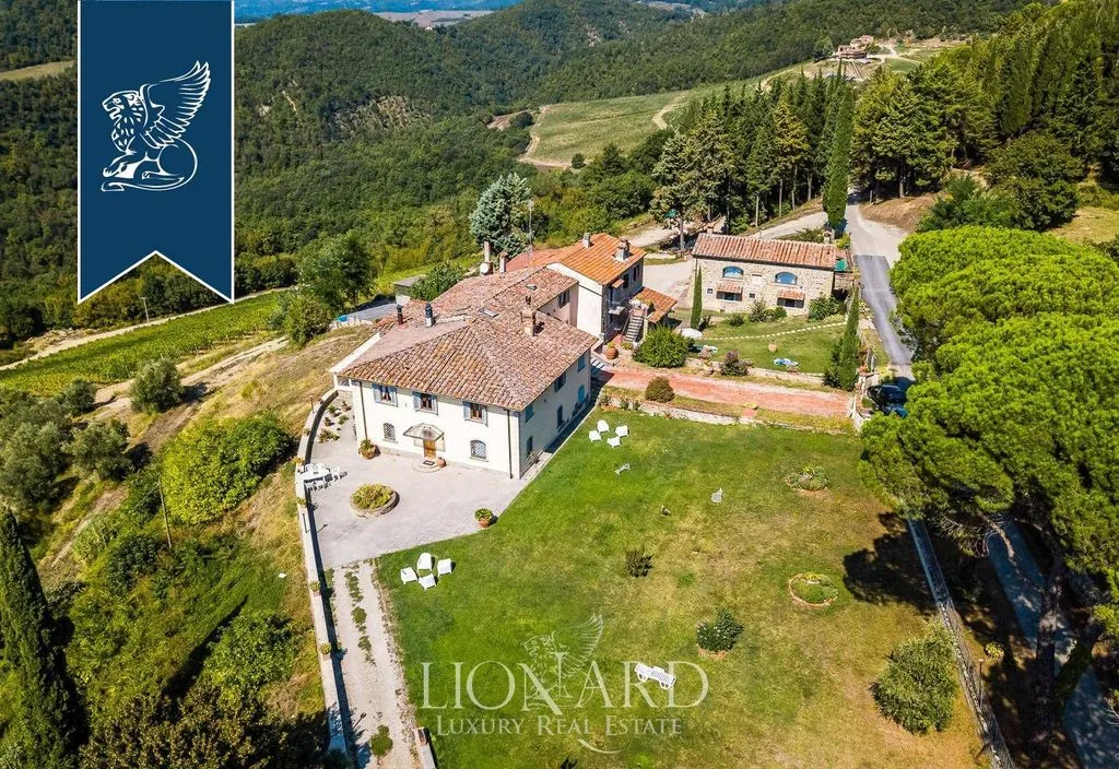 Vue aérienne - Historical Farmhouse with Pool in Dicomano