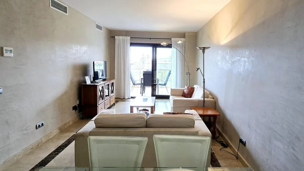 Living Room - Beachfront Apartment with Sea Views in Manilva