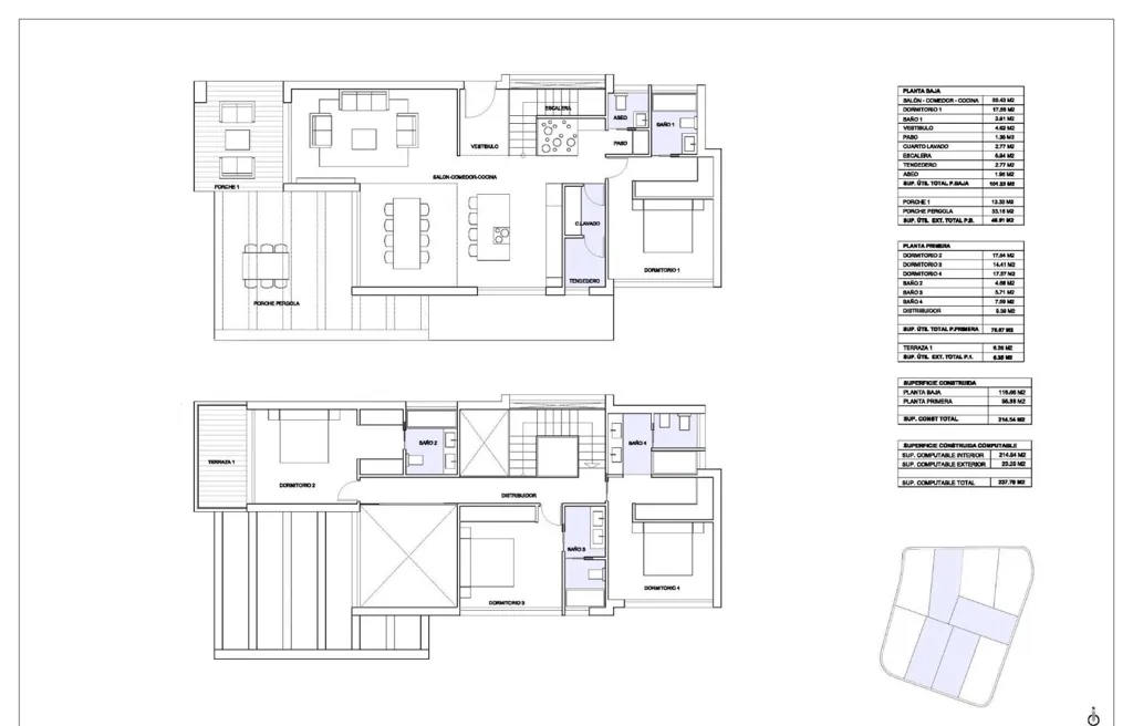 Planimetria - New Build Villa with Pool in El Castillo, Manilva