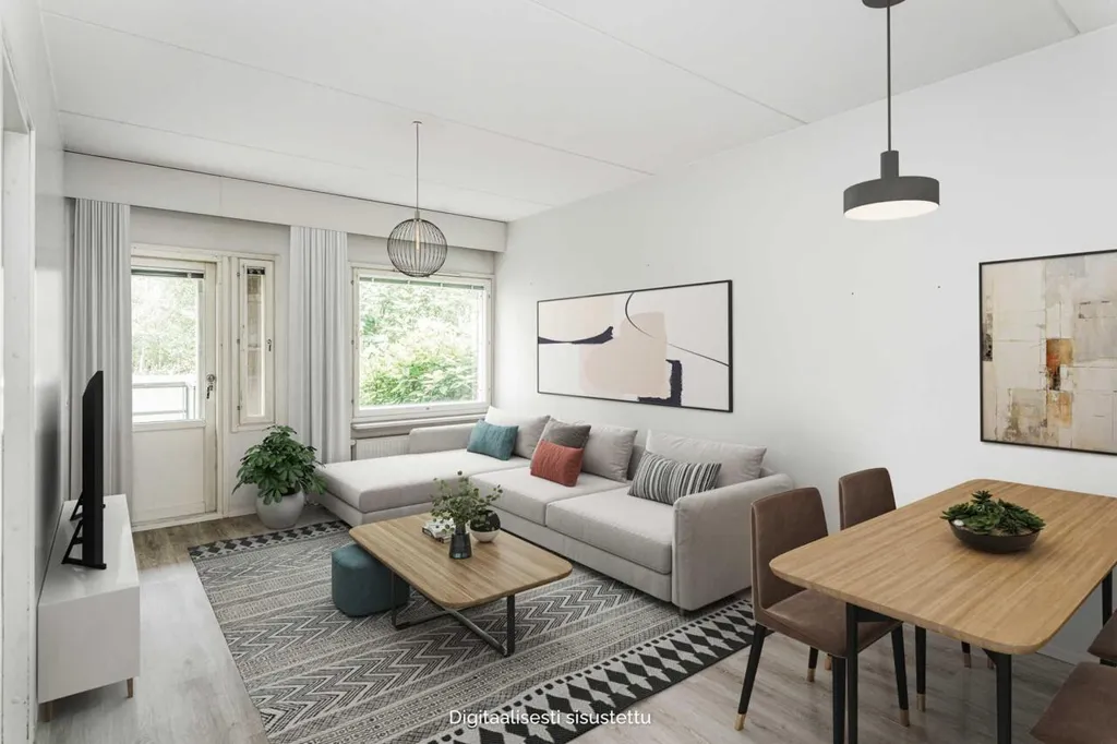 Séjour - Flat with Balcony and Sauna in Maikkula, Oulu