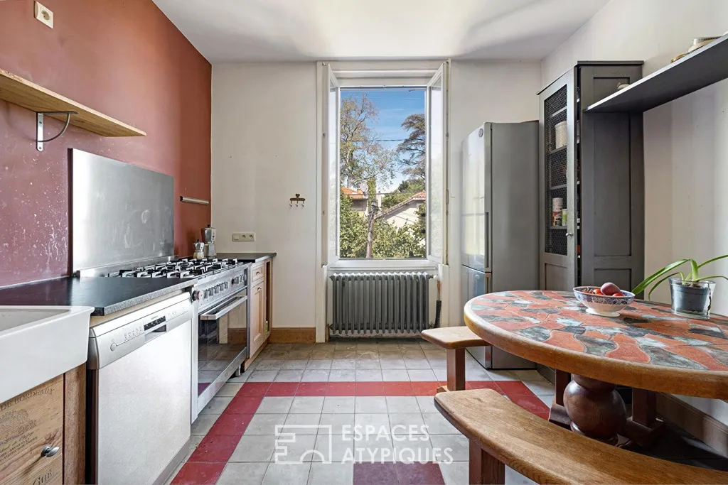 Köök - Duplex with Private Garden in La Mulatière