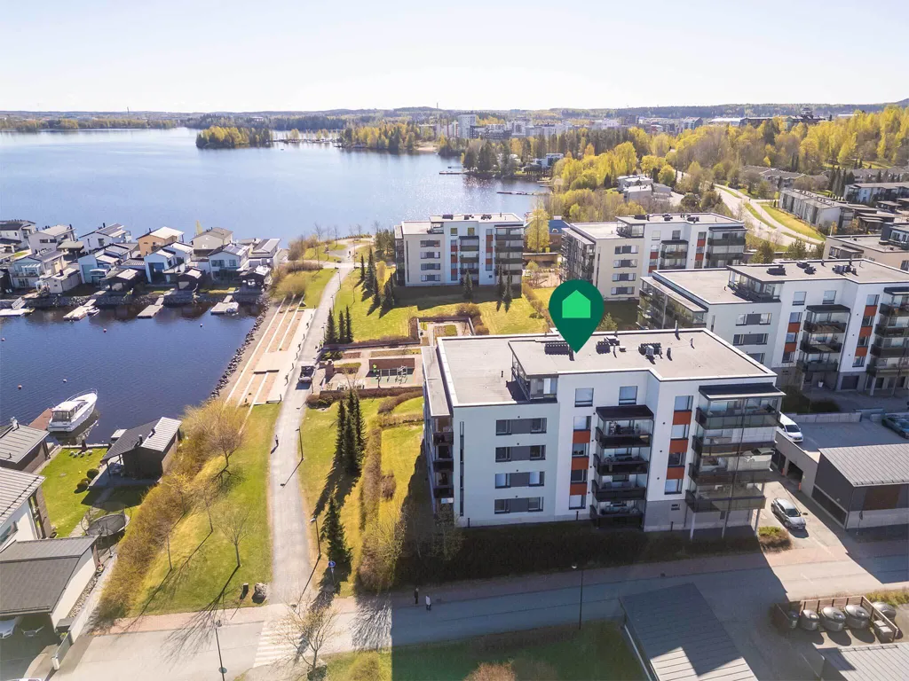 Aerial - Renovated Apartment with Sea View in Pirkkala