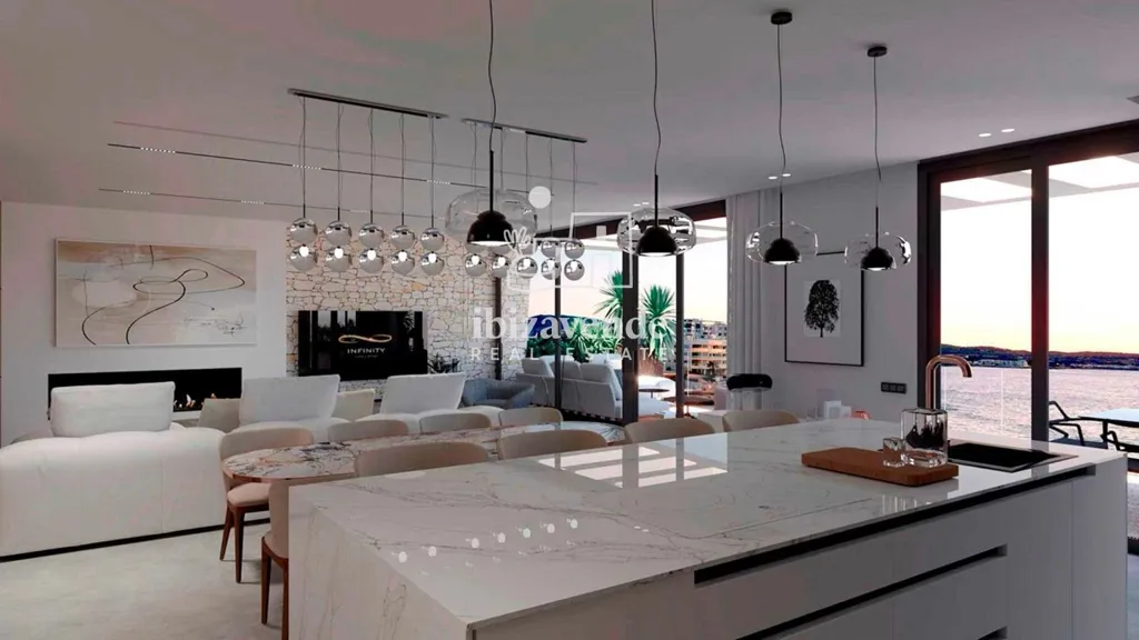 Cuisine - New Build Apartment with Sea View in San Antonio