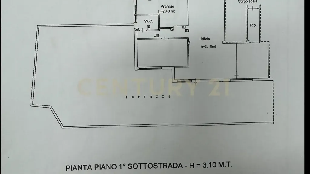 Plan - Office with Terrace in Tremestieri Etneo