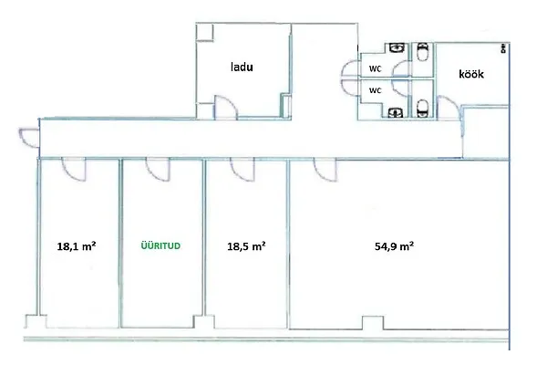 Planimetria - Office Space with Amenities in Tallinn Centre