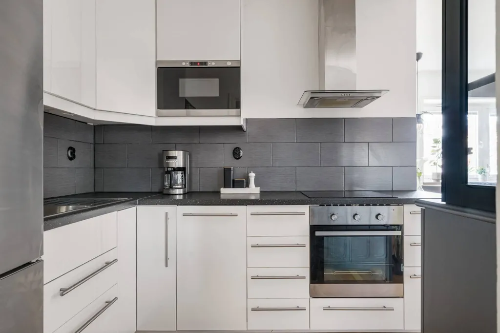 Kitchen - Renovated Apartment with Balcony in Örebro