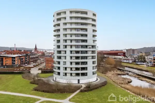 Vue aérienne - Modern Flats with Balcony in Vejle