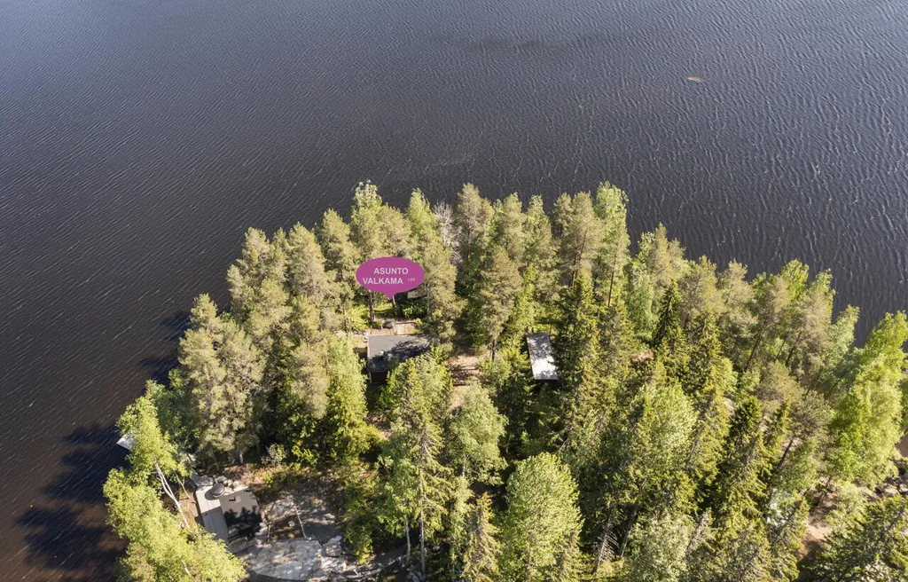 Vue aérienne - Cottage with Private Lakefront in Iso-Ruokopuoli