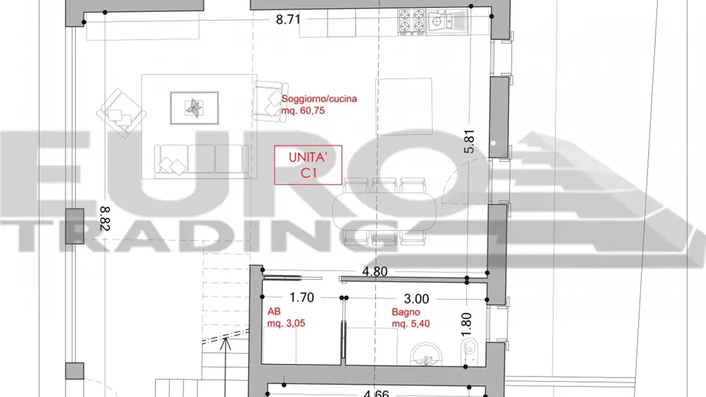 Floor Plan - Contemporary Semi-Detached Villa in Scorze'