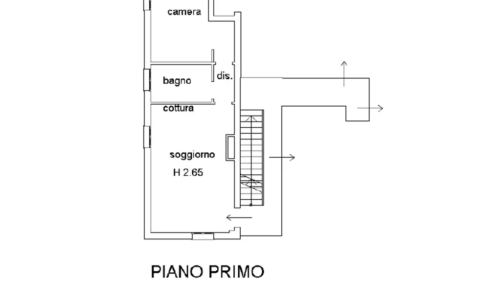 Floor Plan - Rustic Trilocale with Garden in Berceto