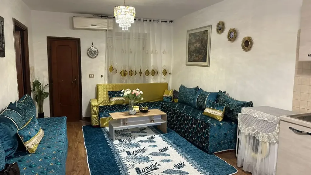 Living Room - Restored Apartment with Balcony in Marino