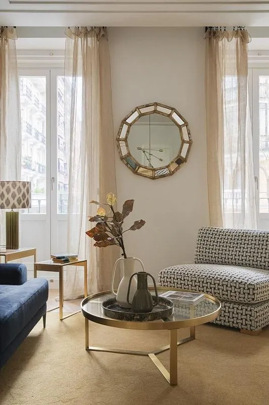 Living Room - Apartment with Pool in Chamberí, Madrid