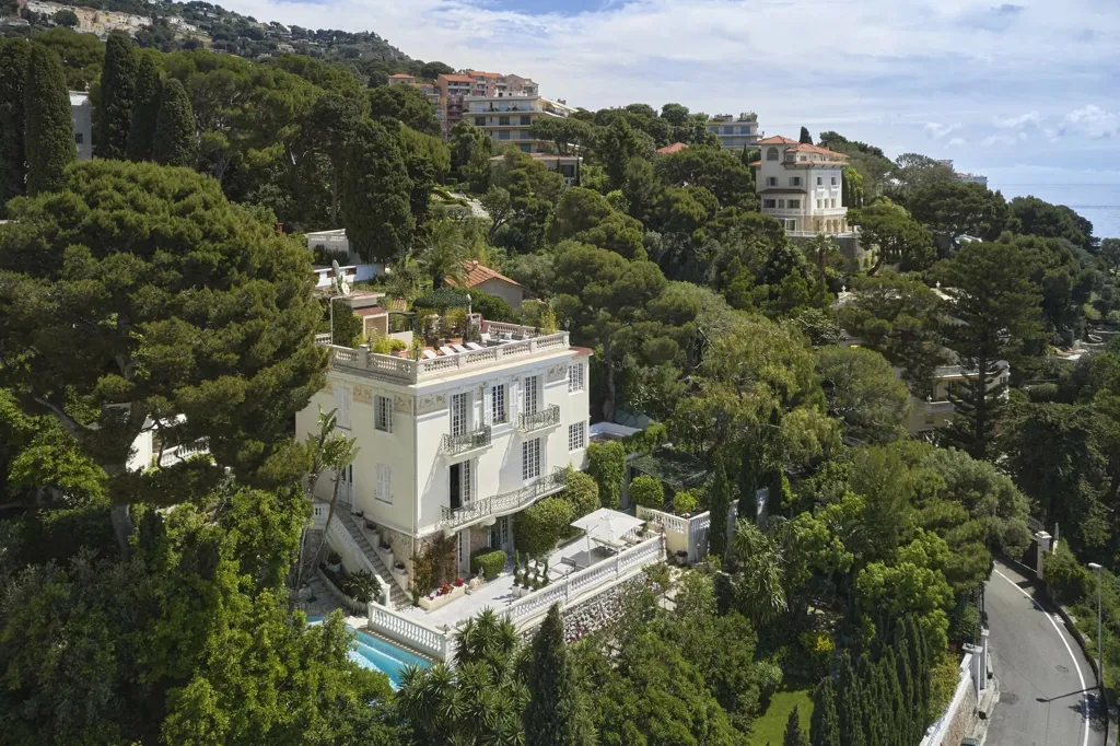 Vue aérienne - Villa Belle Époque Vue Mer à Cap-d'Ail