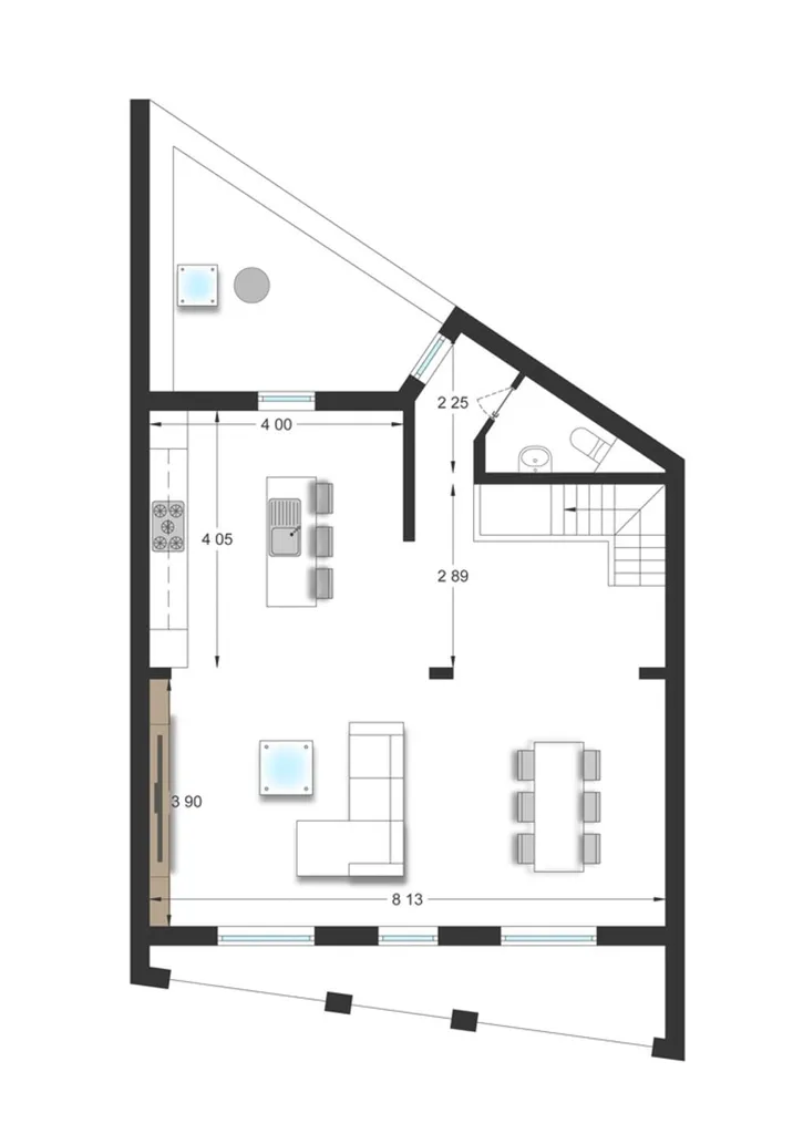 Plan - Triplex avec 2 Terrasses et Geothermie à Genk