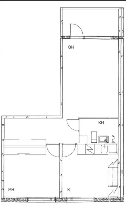 Plaan - Furnished Flat with Balcony in Iisalmi
