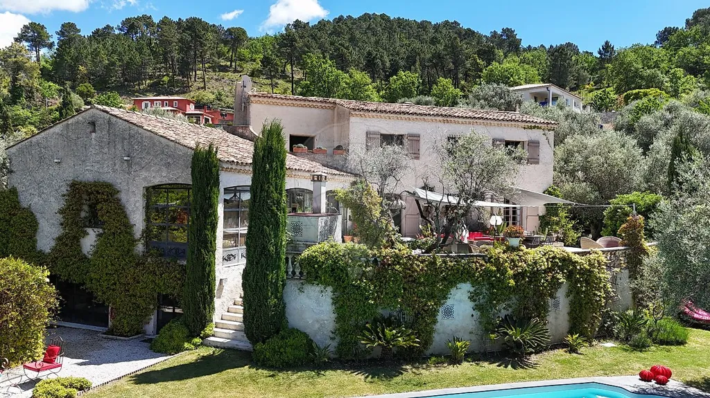 Õhuvaade - Character Mas with Pool in La Roquette-sur-Var