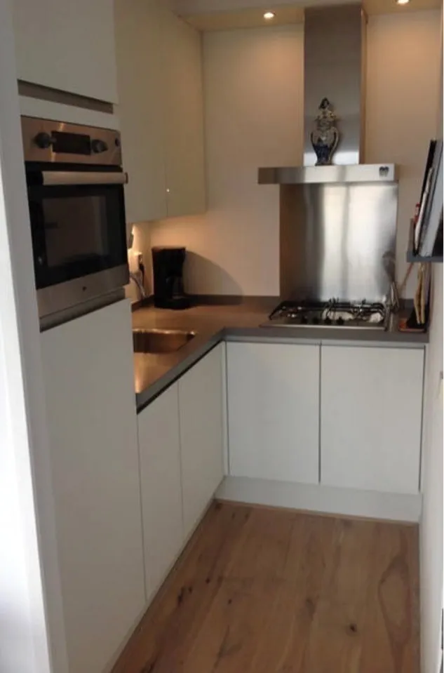 Köök - Studio with Water View in Amsterdam Centre