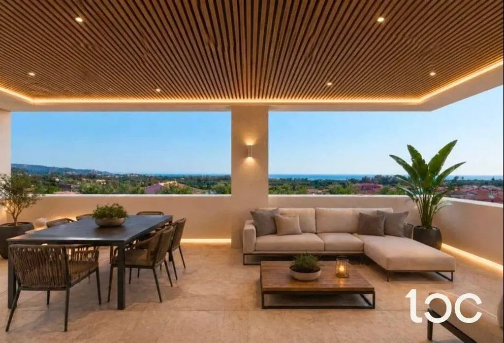 Terrace - Luxury Penthouse with Sea View in Budoni