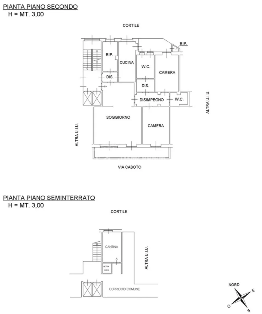 Plan - Penthouse with Box in Torino Crocetta